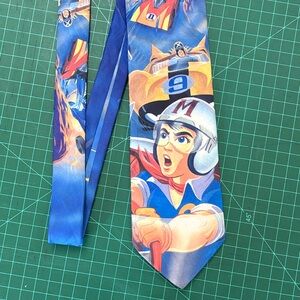 Vintage 90s Ralph Marlon Speed Racer Tie - Speed in the Lead